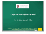 Desain Mine Hauling Road