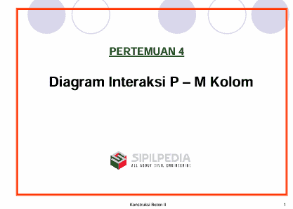Diagram Interaksi P – M Kolom – Konstruksi Beton