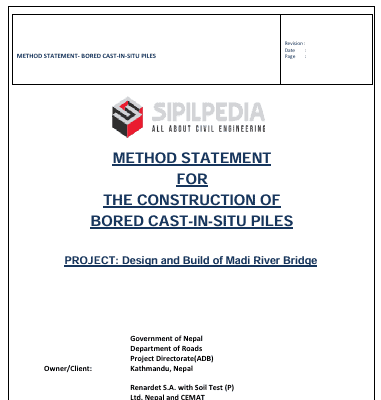 Method Statement Bored Pile