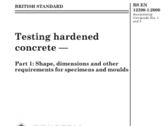 BS EN 12390-1:2000 Testing Hardened Concrete