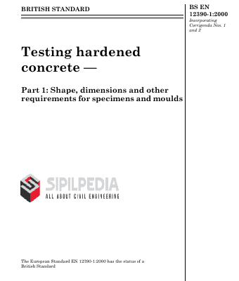 BS EN 12390-1:2000 Testing Hardened Concrete