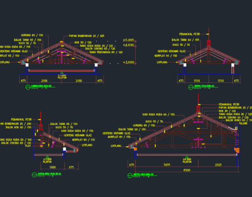 Gambar Detail Struktur dan Arsitektur_Koleksi Kuda-Kuda Baja dan Kayu