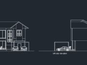 Gambar Detail Struktur dan Arsitektur_Rumah Modern Atap Miring 2 Lantai