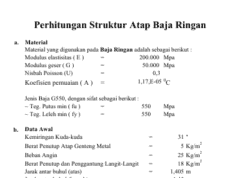 Perhitungan Struktur Rangka Atap Baja