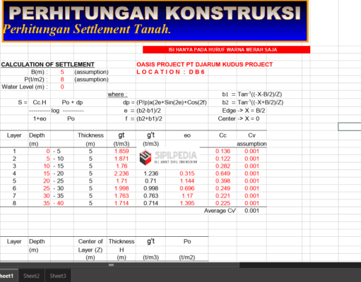 Perhitungan Settlement Tanah