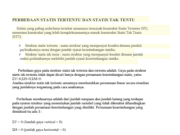 PERBEDAAN STATIS TERTENTU DAN STATIS TAK TENTU