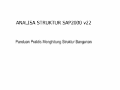 ANALISA STRUKTUR SAP2000 v22