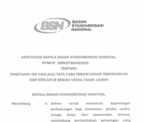 SNI 9366:2025 Tata Cara Perancangan Terowongan dan Struktur Bawah Tanah Tahan Gempa