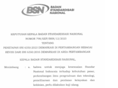 SNI 6350:2023 DEMARKASI DI PERTAMBANGAN SEBAGAI REVISI DARI SNI 6350:2016 DEMARKASI DI AREA PERTAMBANGAN