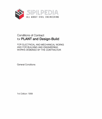 FIDIC – Plant Design Build – 1st-Edition-1999