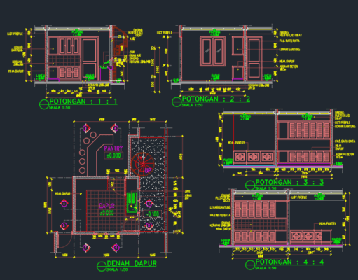 Gambar Detail Struktur dan Arsitektur_Gambar Interior DAPUR