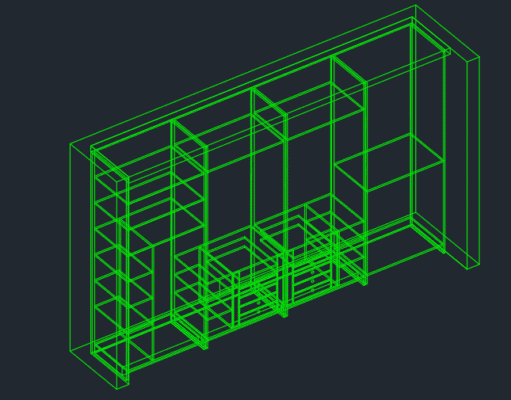 Gambar Detail Struktur dan Arsitektur_Gambar Interior 3d Lemari