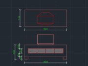 Gambar Detail Struktur dan Arsitektur_Gambar Interior meja TV