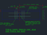 Gambar Detail Struktur dan Arsitektur_SLEEVE THROUGH CONCRETE