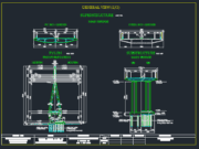 Gambar Detail Struktur dan Arsitektur_Jembatan Kabel 2 Bentang Format DWG AutoCAD