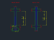 Gambar Detail Struktur dan Arsitektur_Detail Anker pada Tulangan Kolom Atas dan Bawah DWG AutoCAD