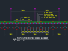 Gambar Detail Struktur dan Arsitektur_Gambar Detail Bekisting Dinding Basement DWG AutoCAD
