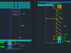 Gambar Detail Struktur dan Arsitektur_Detail Dinding Kaca DWG AutoCAD