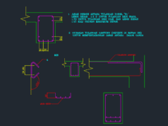 Gambar Detail Struktur dan Arsitektur_Gambar Detail Jarak Antara Balok Utama DWG AutoCAD