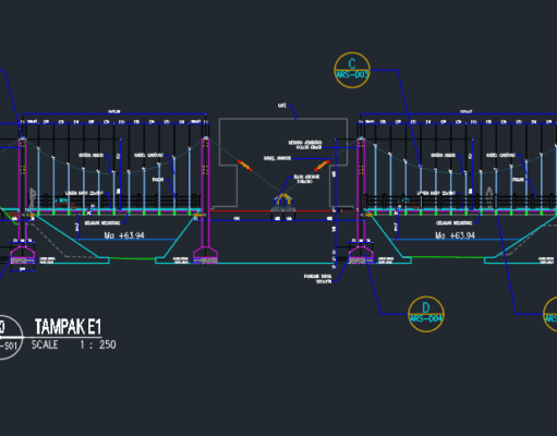 Gambar Detail Struktur dan Arsitektur_Gambar Jembatan Gantung File AutoCAD