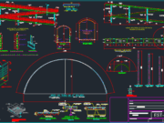 Gambar Detail Struktur dan Arsitektur_Detail Jembatan Penyeberangan DWG AutoCAD