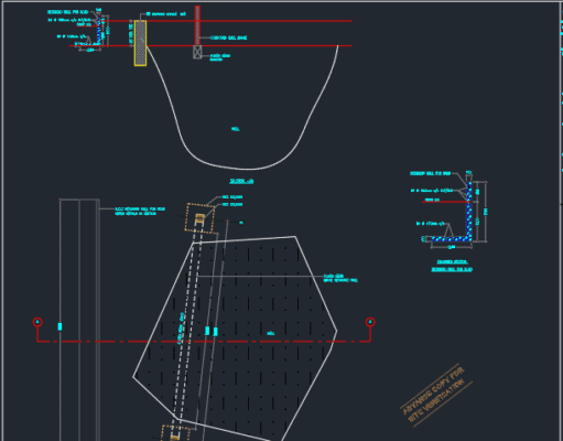Gambar Detail Struktur dan Arsitektur_Gambar Detail Kolom Jembatan dan Balok Alas DWG AutoCAD