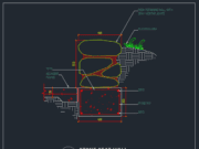 Gambar Detail Struktur dan Arsitektur_Gambar Detail Penampang Dinding Bangku Batu DWG AutoCAD