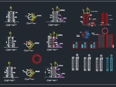 Gambar Detail Struktur dan Arsitektur_Gambar Detail Perancah Kolom Bundar DWG AutoCAD