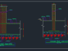 Gambar Detail Struktur dan Arsitektur_Gambar Detail Tulangan Sambungan Kolom dan Raft Foundation DWG AutoCAD