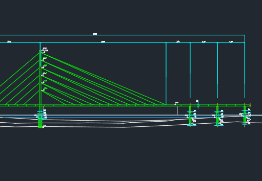 Gambar Detail Struktur dan Arsitektur_Gambar Jembatan Kabel Pancang DWG AutoCAD