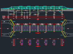Gambar Detail Struktur dan Arsitektur_Gambar Jembatan Pipa untuk Penyeberangan Sungai DWG AutoCAD
