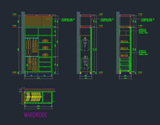 Gambar Detail Struktur dan Arsitektur_Gambar Interior Wardrobe-Section