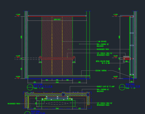 Gambar Detail Struktur dan Arsitektur_Gambar Interior Wood-Panel